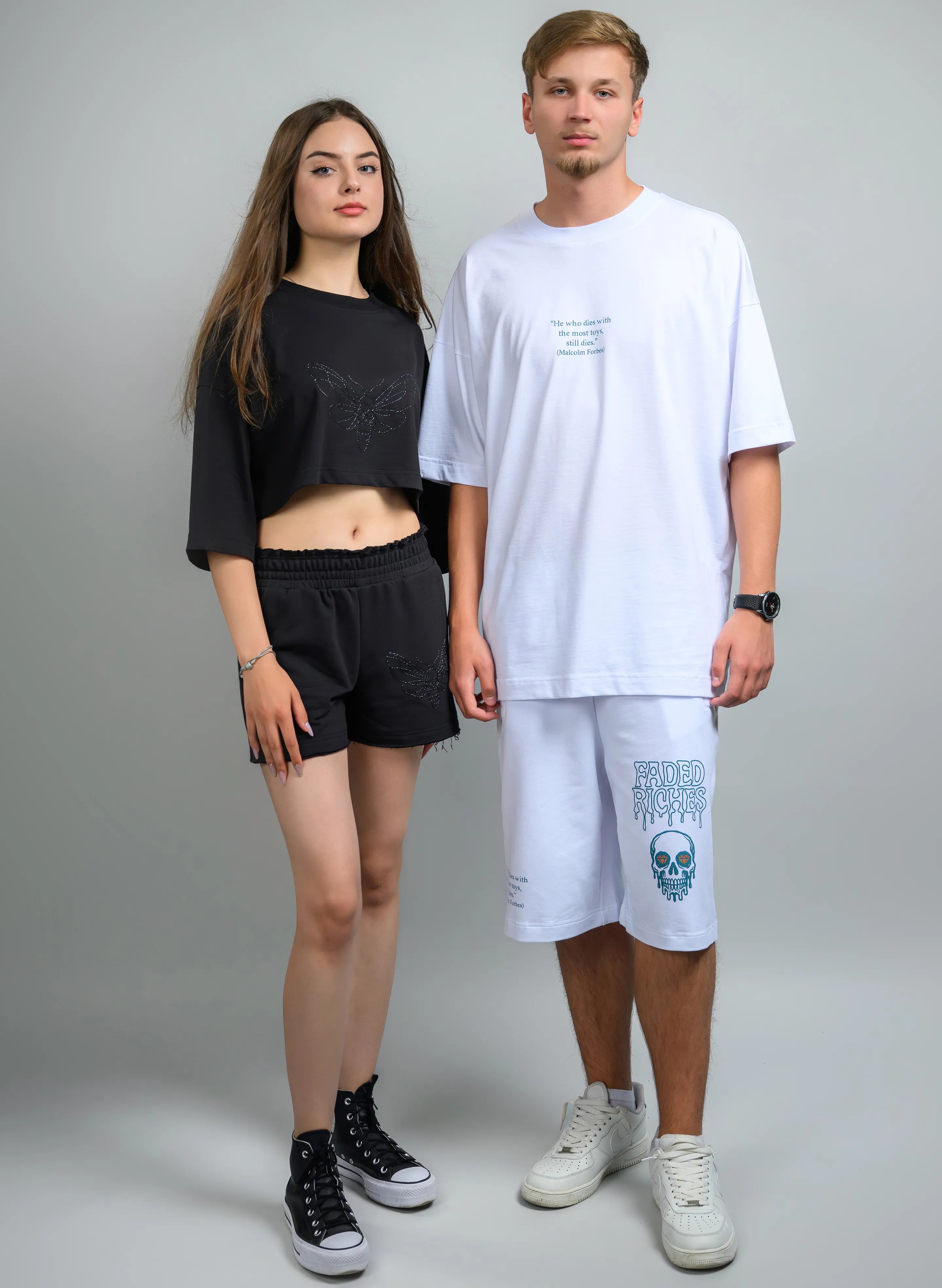 PANTALONI SCURTI DAMA RAW EDGES BLACK MOTH PDP2 - PD01