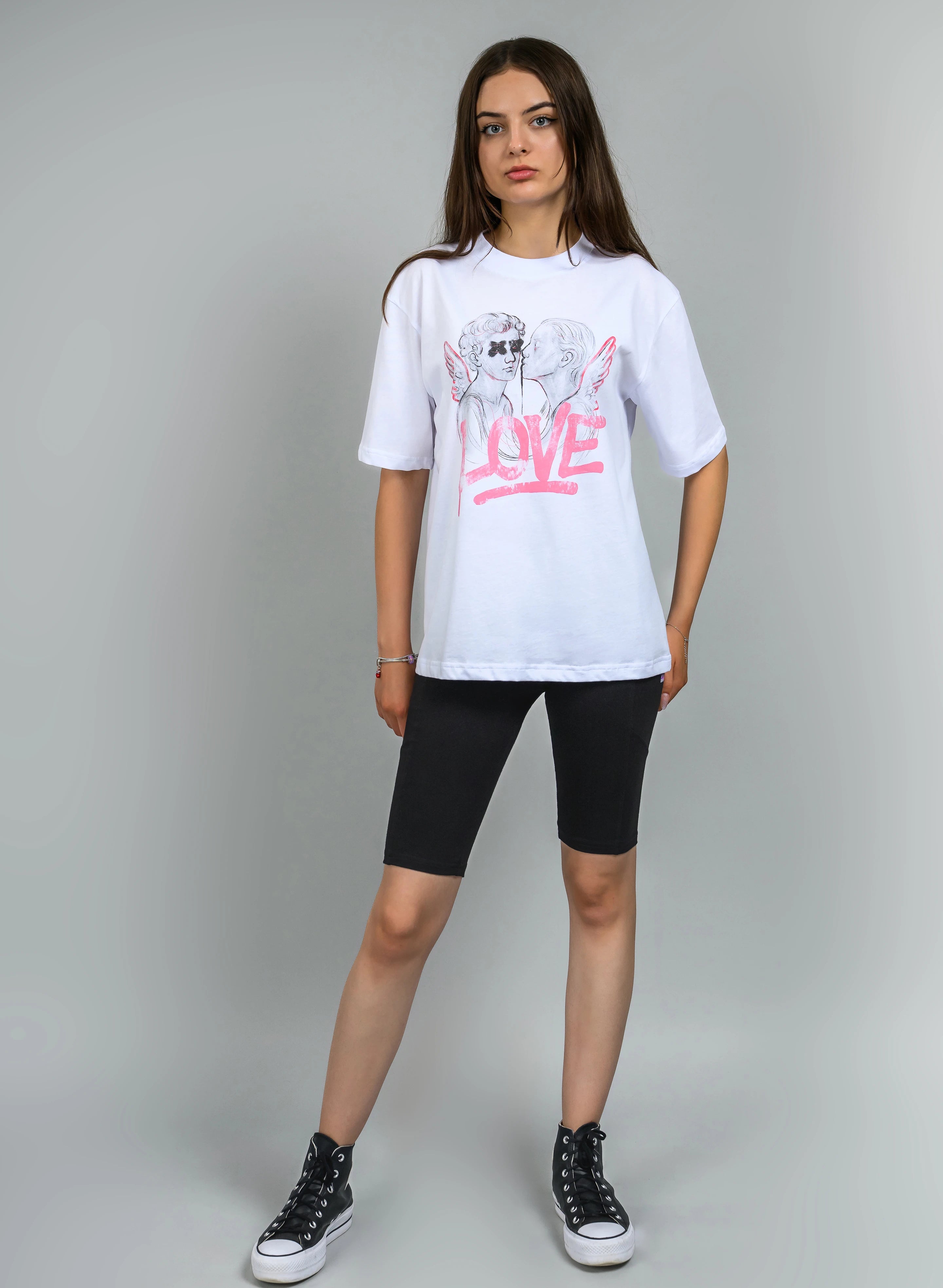 TRICOU ALB CU PRINT LOVE TDP3 - TD06