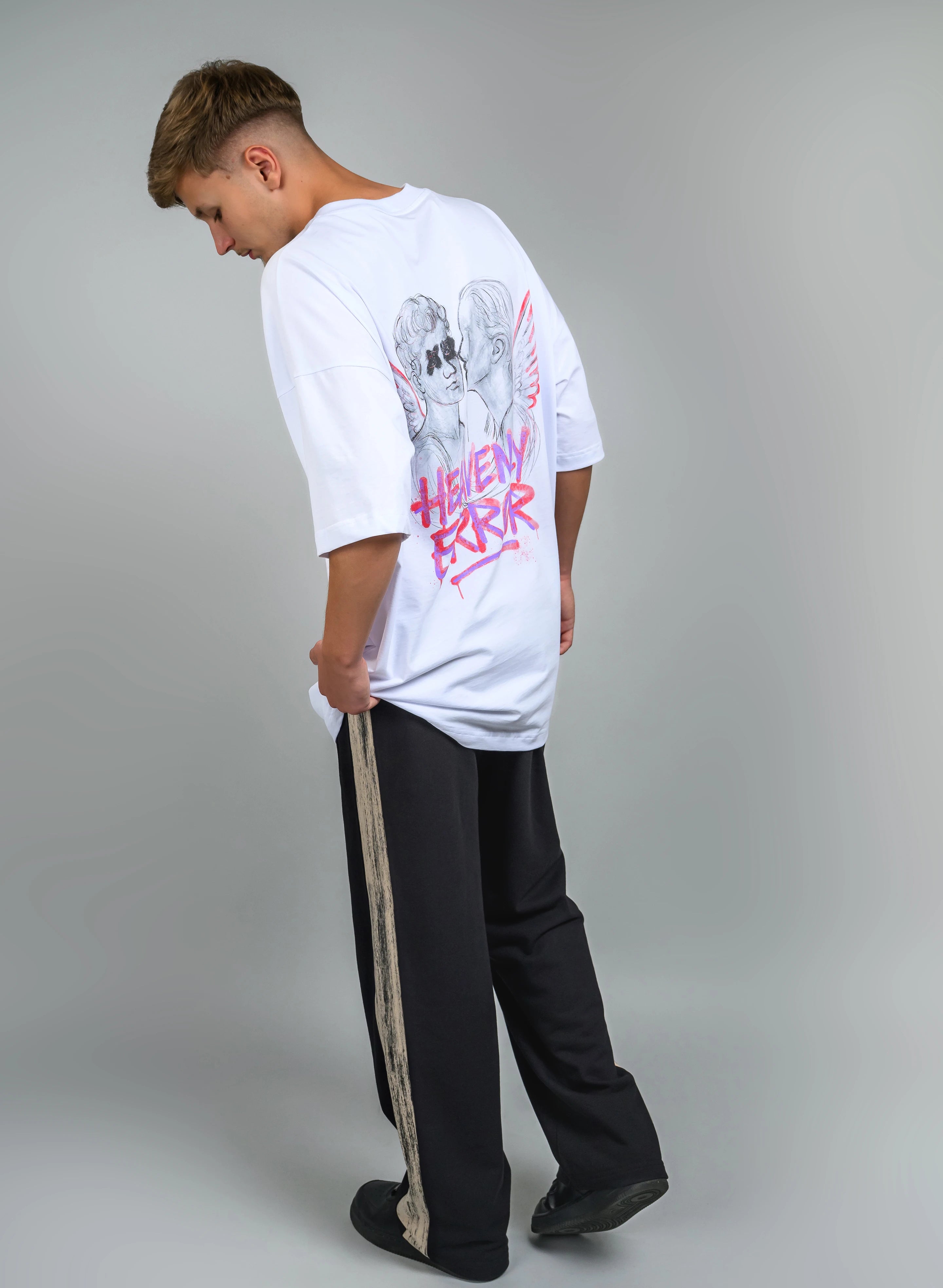 TRICOU BARBATI ALB CU IMPRIMEU ERROR TP2- T018