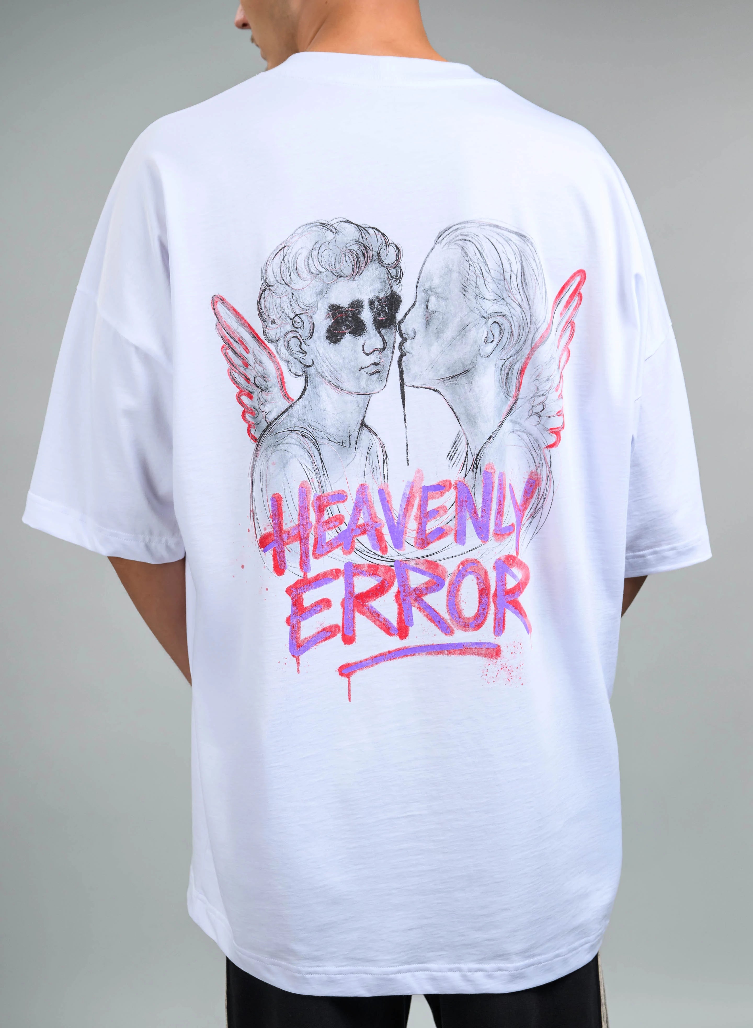 TRICOU BARBATI ALB CU IMPRIMEU ERROR TP2- T018