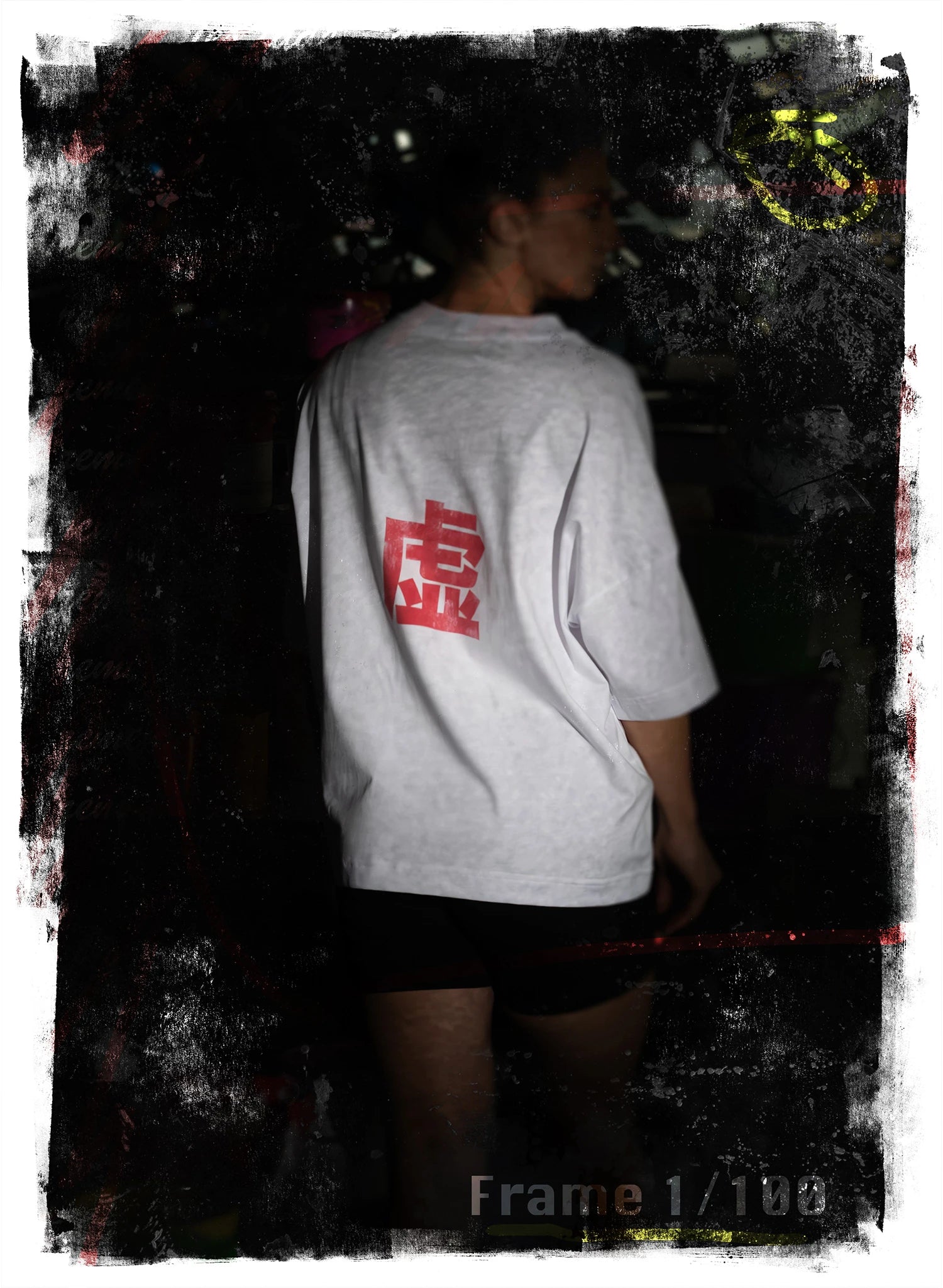 TRICOU OVERSIZED ALB MANGA LIGHT & DARKNESS TDP2 TD12