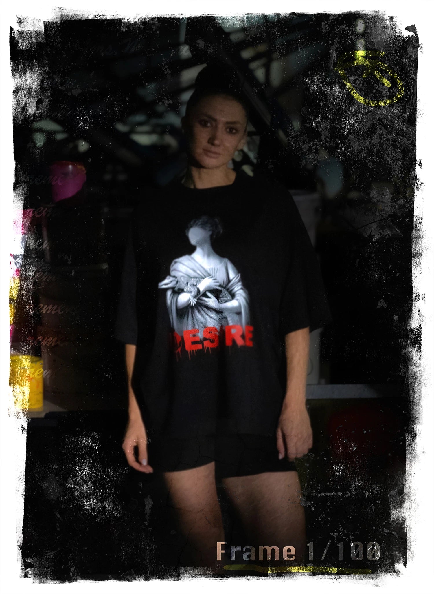 TRICOU NEGRU DESIRE OVERSIZED TDP2 - TD10