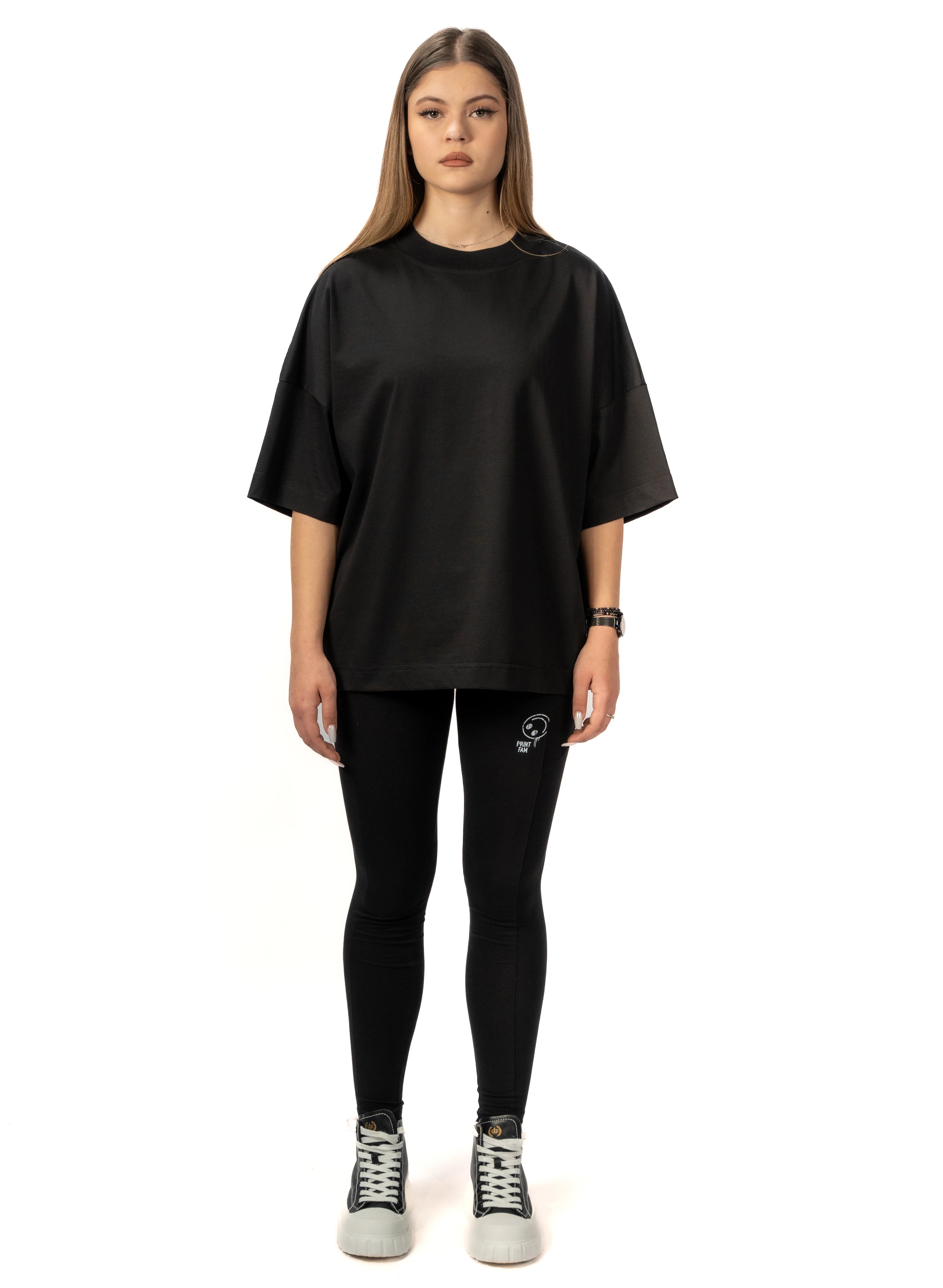 TRICOU NEGRU FETE OVERSIZED TD00