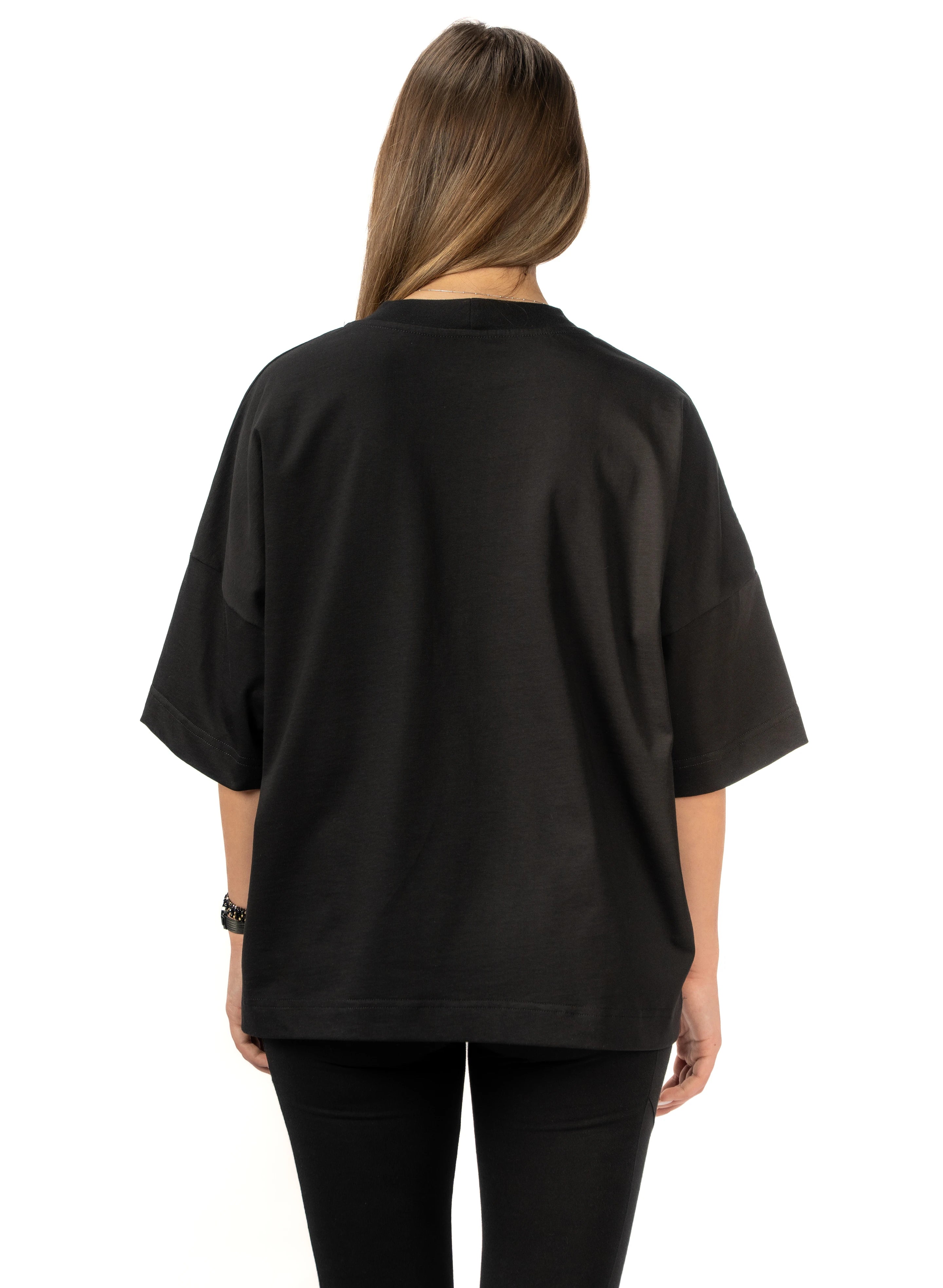 TRICOU NEGRU FETE OVERSIZED TD00