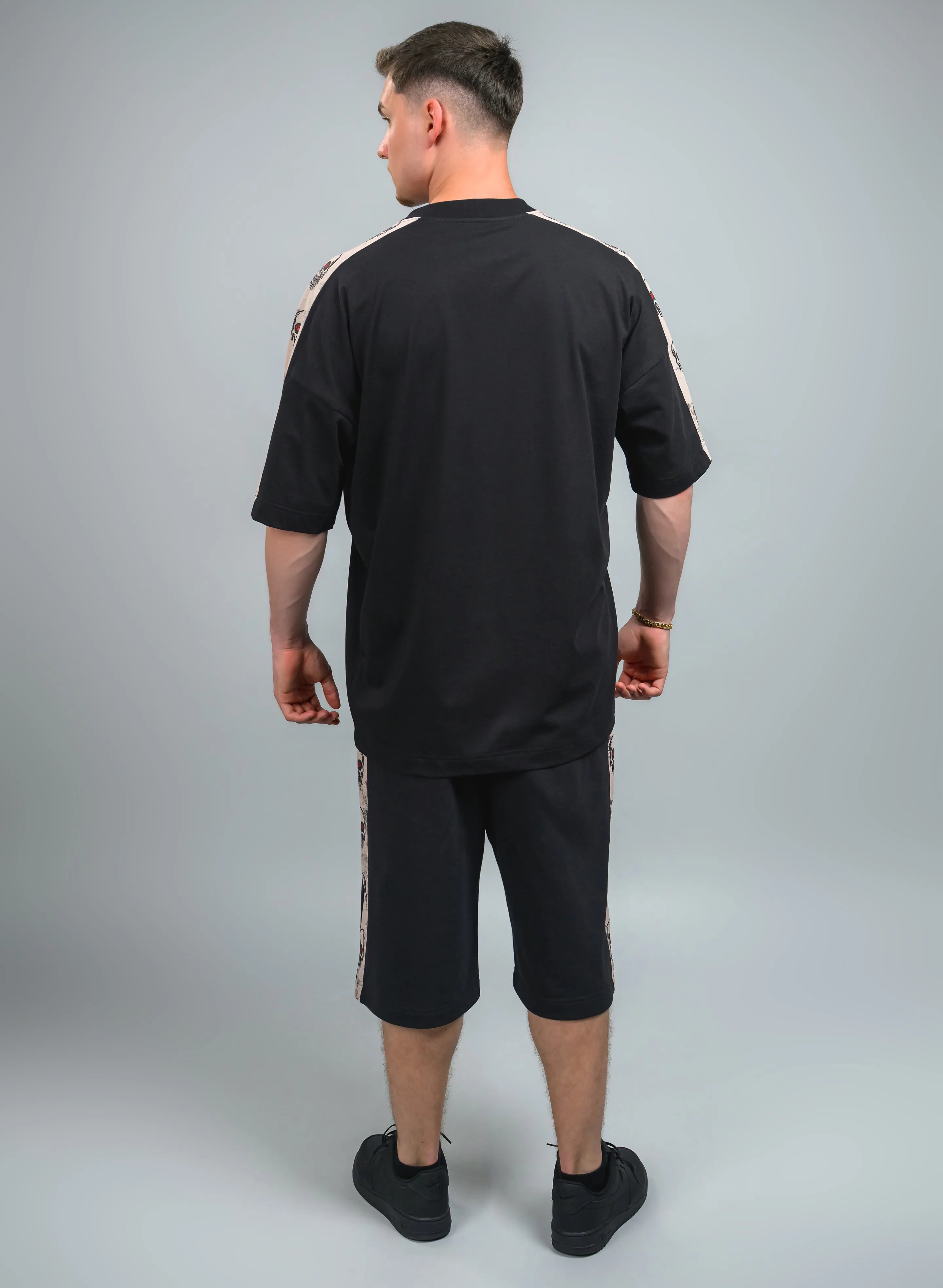 BERMUDE CU PRINT LATERALE SKULL STRIPES BBP1 - BB03