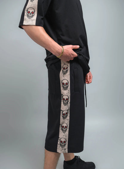 BERMUDE CU PRINT LATERALE SKULL STRIPES BBP1 - BB03