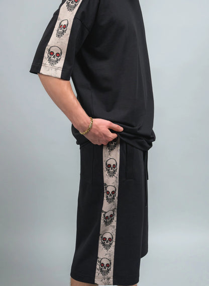 BERMUDE CU PRINT LATERALE SKULL STRIPES BBP1 - BB03