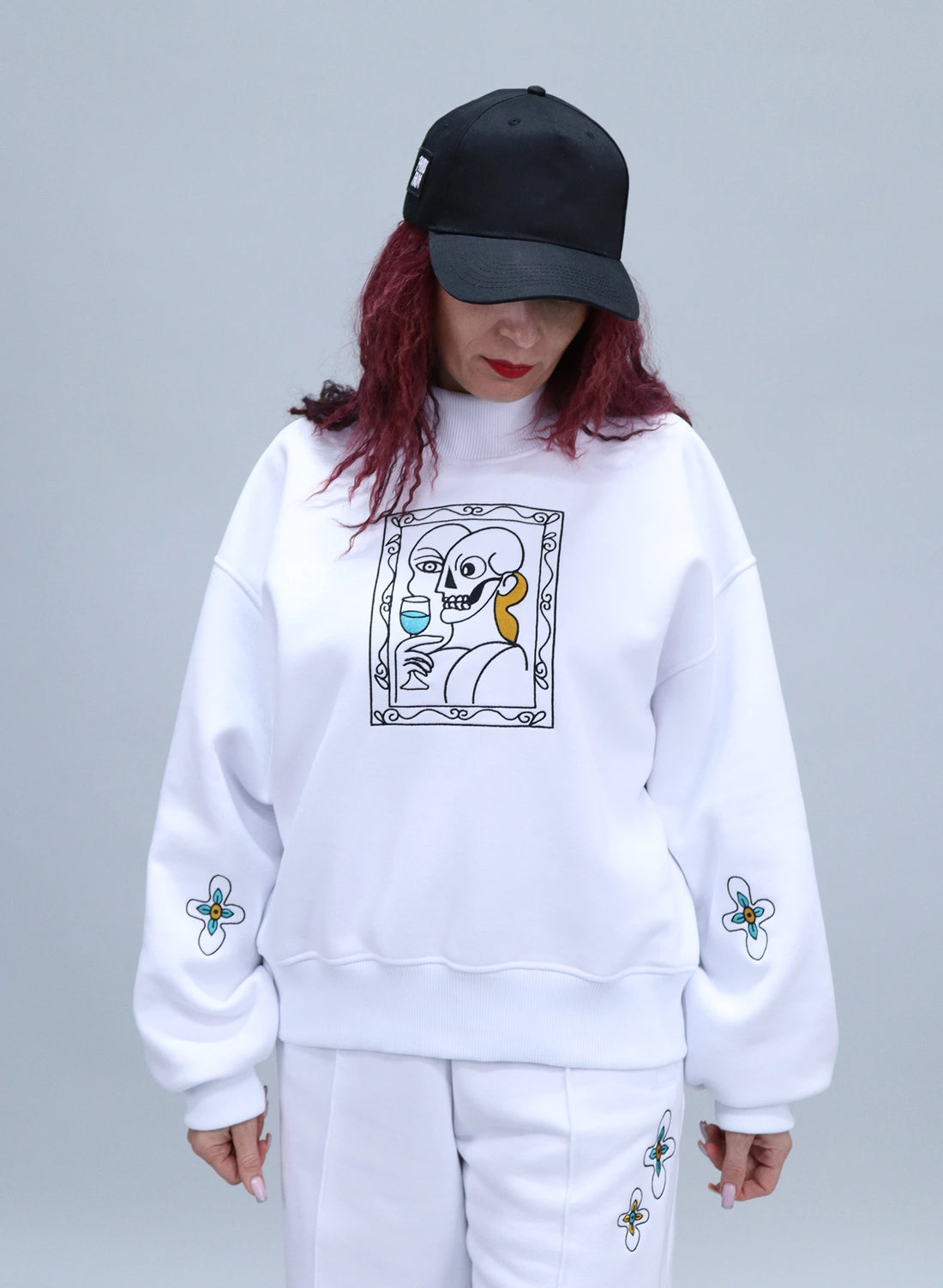 BLUZA ALBA CU BRODERIE ART FRAME EDITION BDP5 - BD02