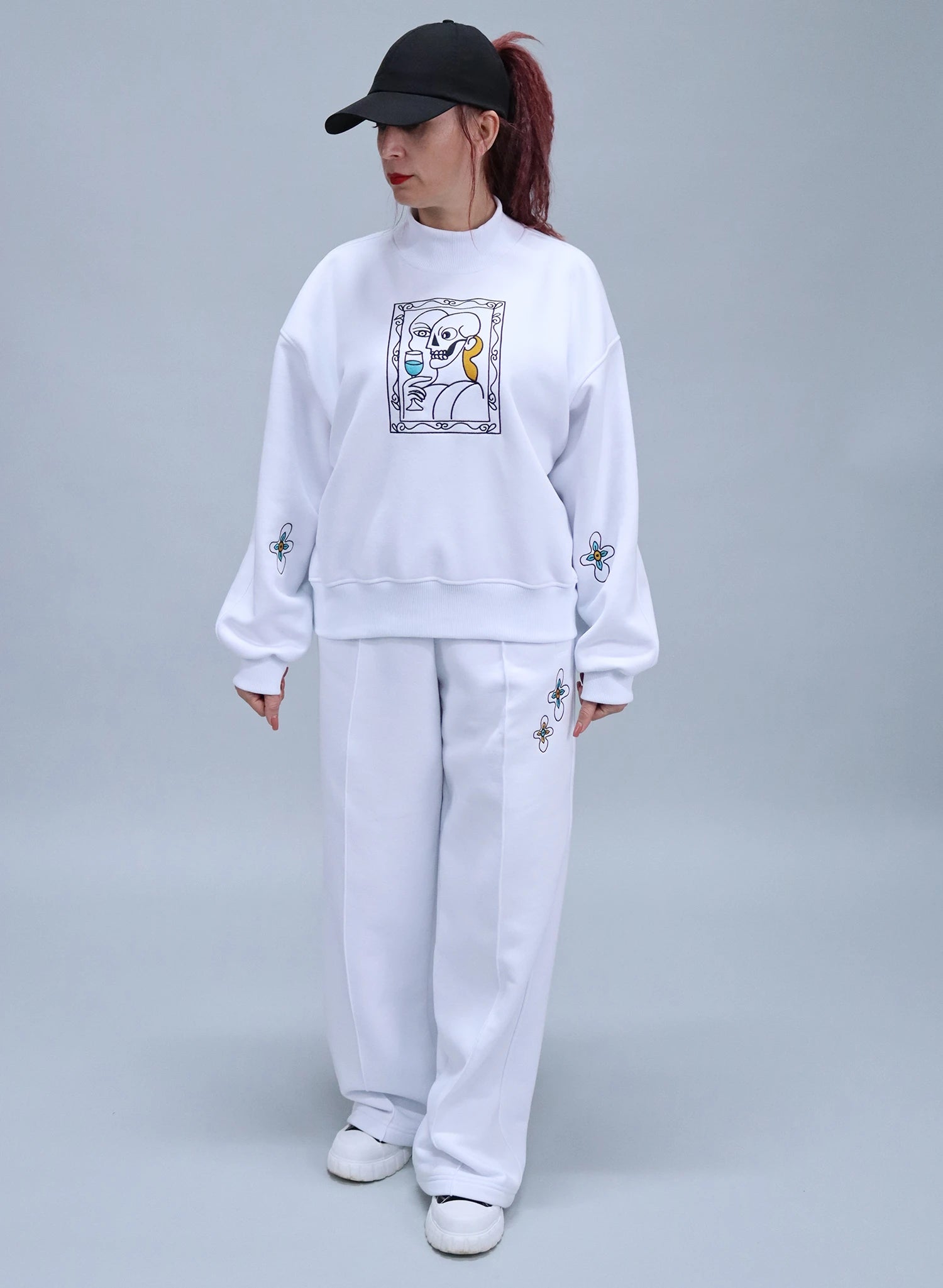 BLUZA ALBA CU BRODERIE ART FRAME EDITION BDP5 - BD02