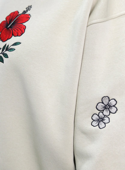 BLUZA DAMA OVERSIZED CU BRODERIE SILENT BLOOM BDP5-BD01