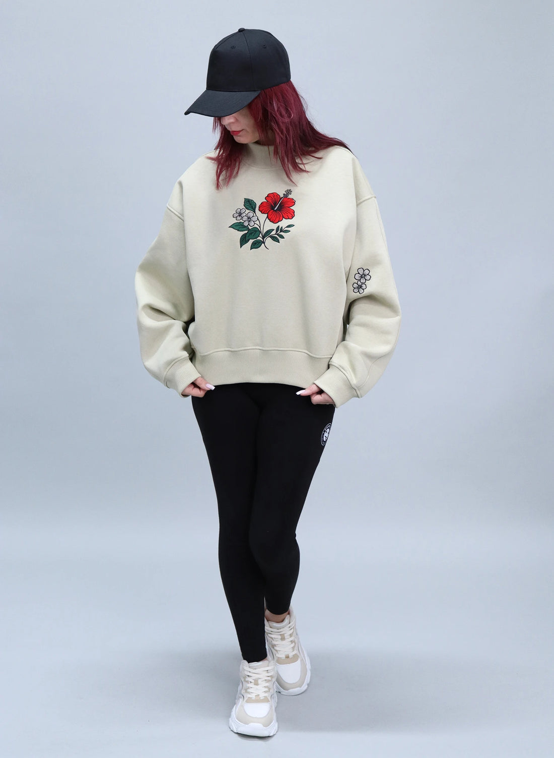 BLUZA DAMA OVERSIZED CU BRODERIE SILENT BLOOM BDP5-BD01