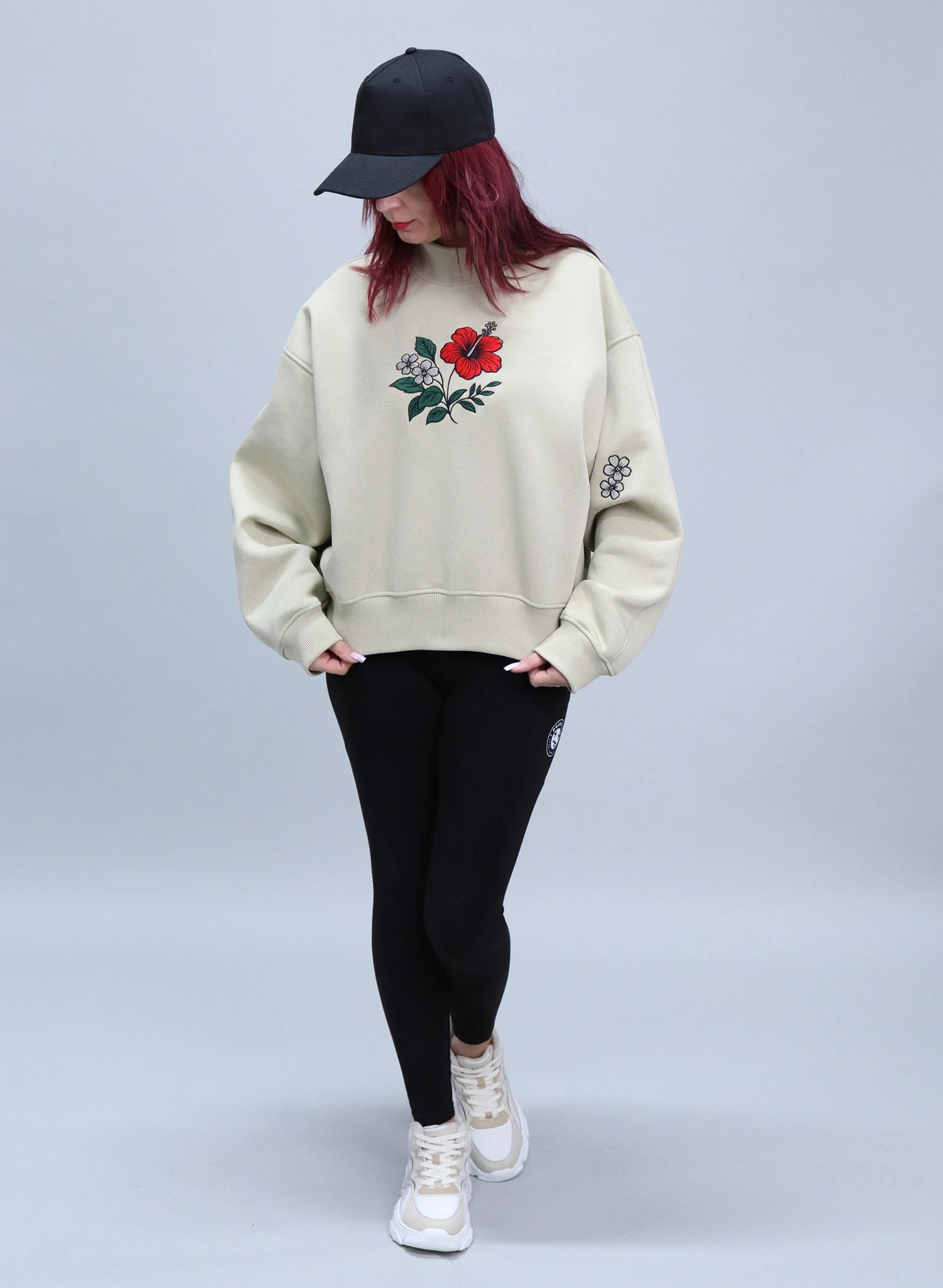 BLUZA DAMA OVERSIZED CU BRODERIE SILENT BLOOM BDP5-BD01