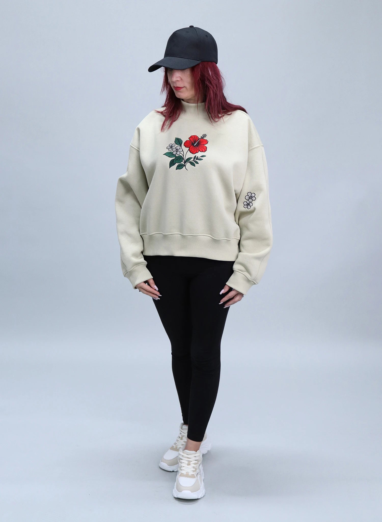 BLUZA DAMA OVERSIZED CU BRODERIE SILENT BLOOM BDP5-BD01