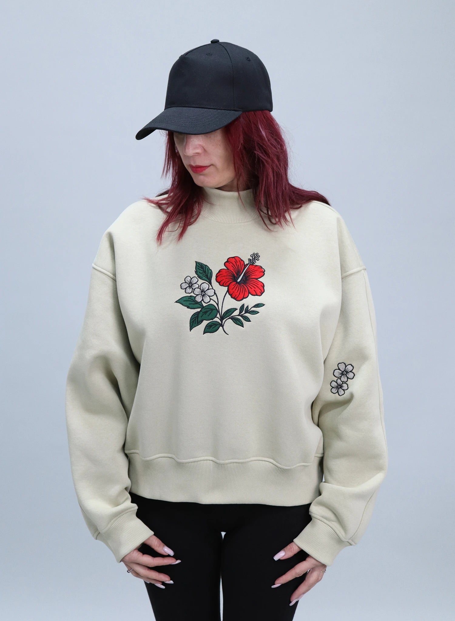 BLUZA DAMA OVERSIZED CU BRODERIE SILENT BLOOM BDP5-BD01