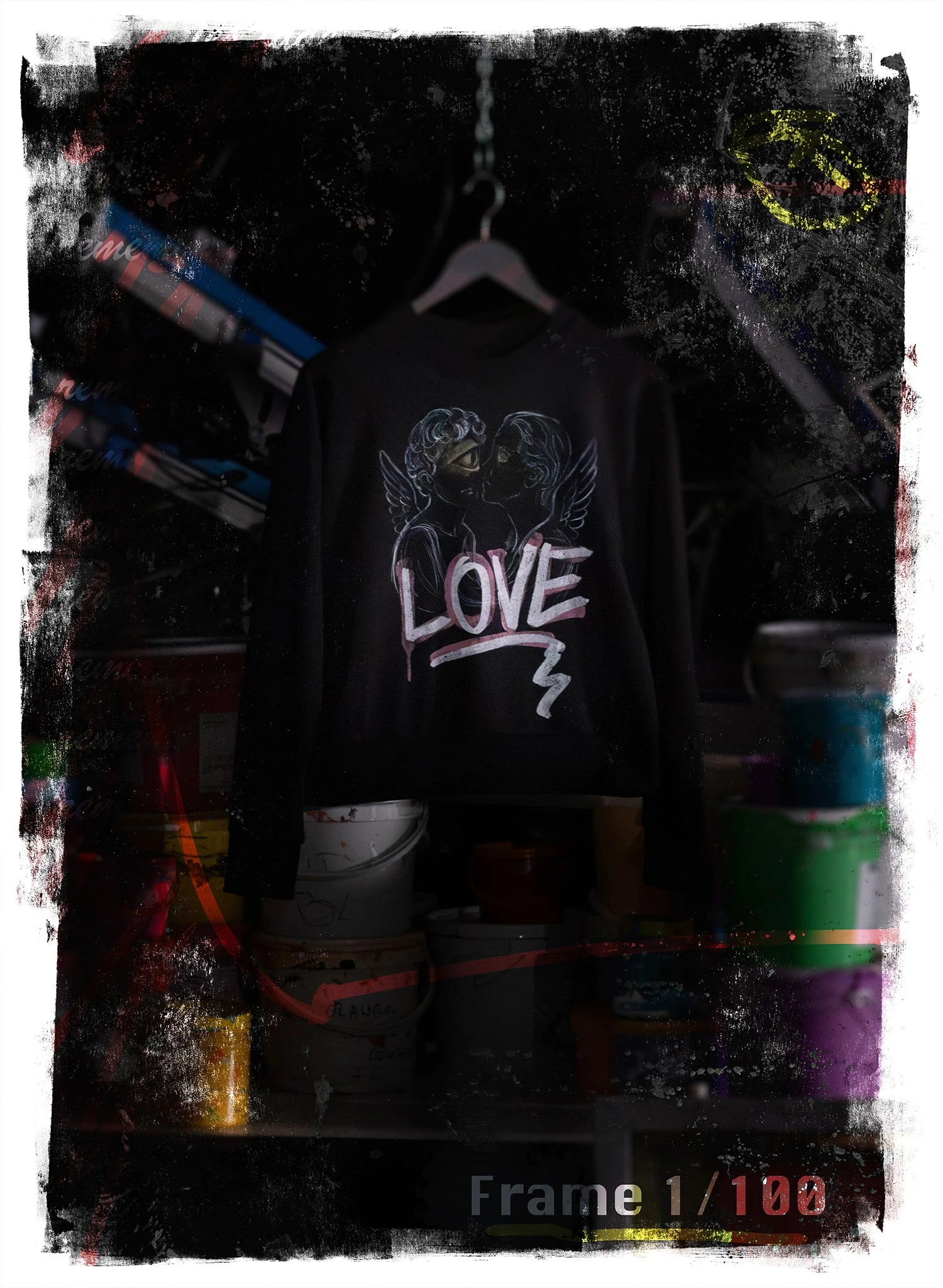 BLUZA NEAGRA LOVE ANGELS BDP2-BD02