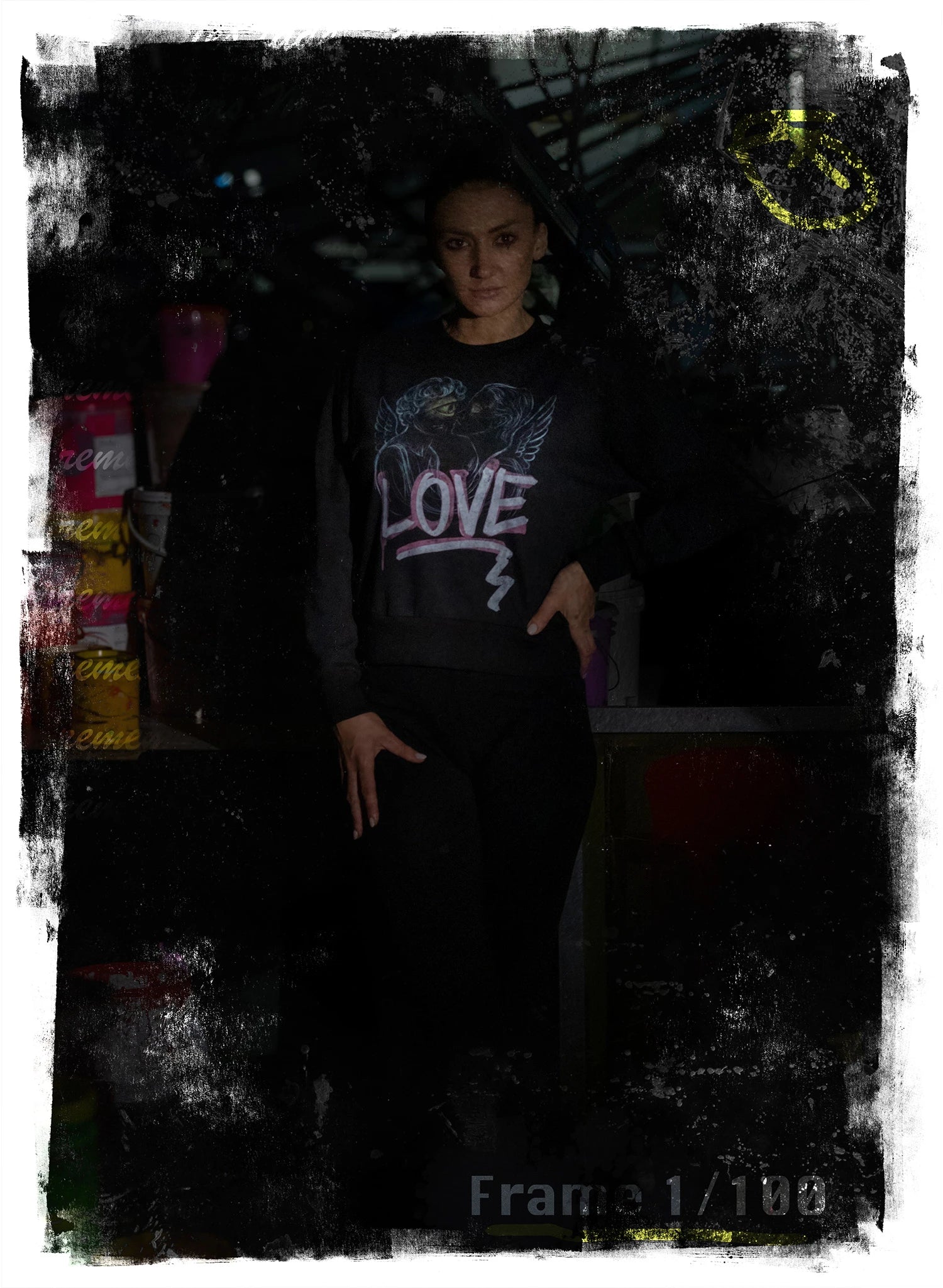 BLUZA NEAGRA LOVE ANGELS BDP2-BD02