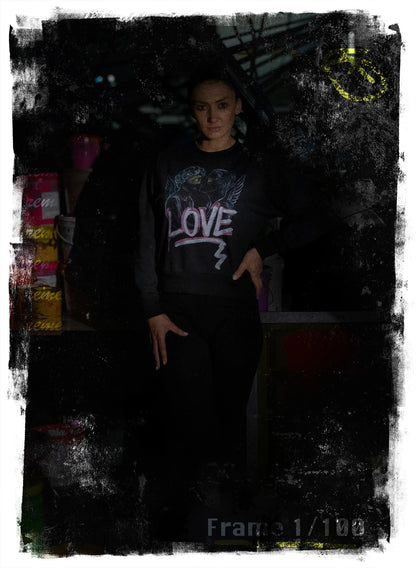 BLUZA NEAGRA LOVE ANGELS BDP2-BD02