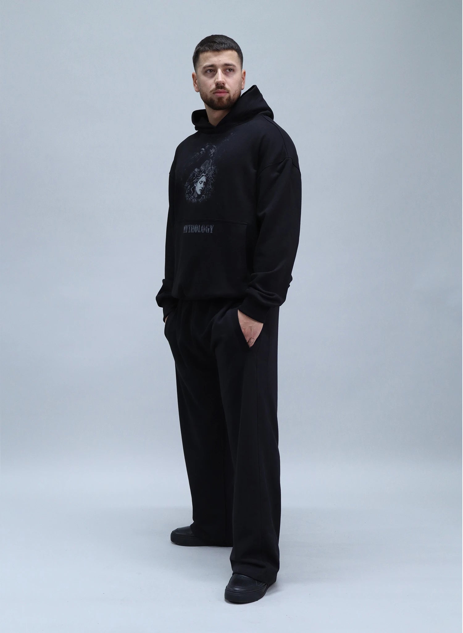 HANORAC NEGRU MYTHOLOGY OVERSIZED HP1 - H02