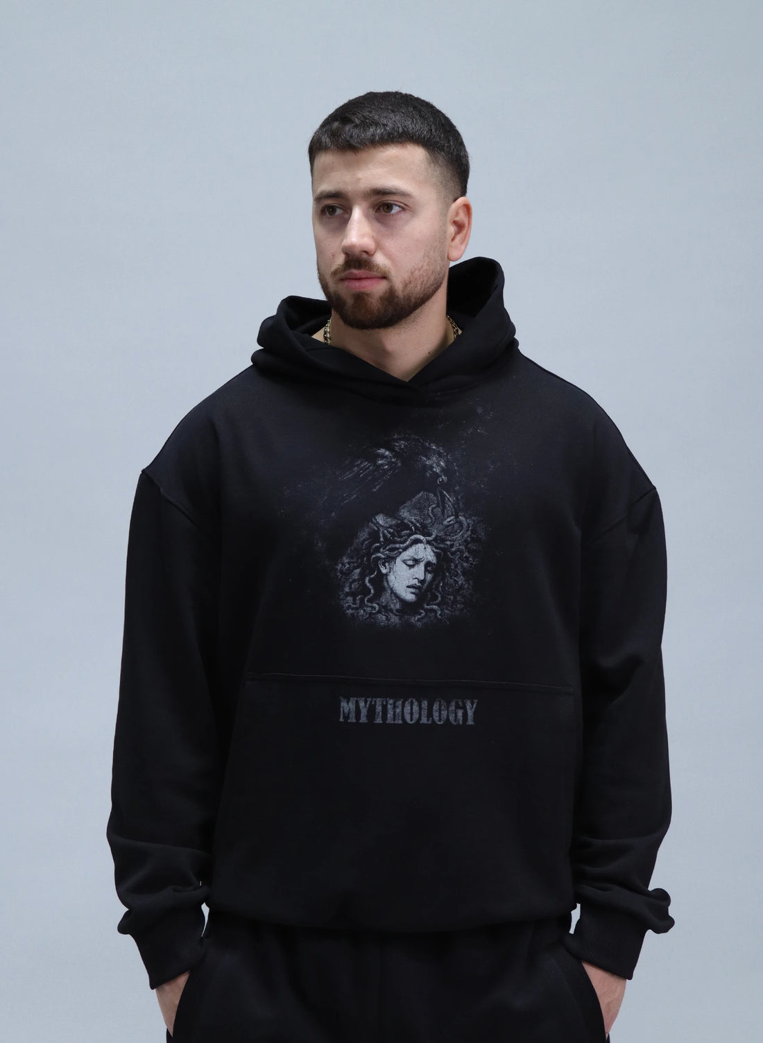 HANORAC NEGRU MYTHOLOGY OVERSIZED HP1 - H02