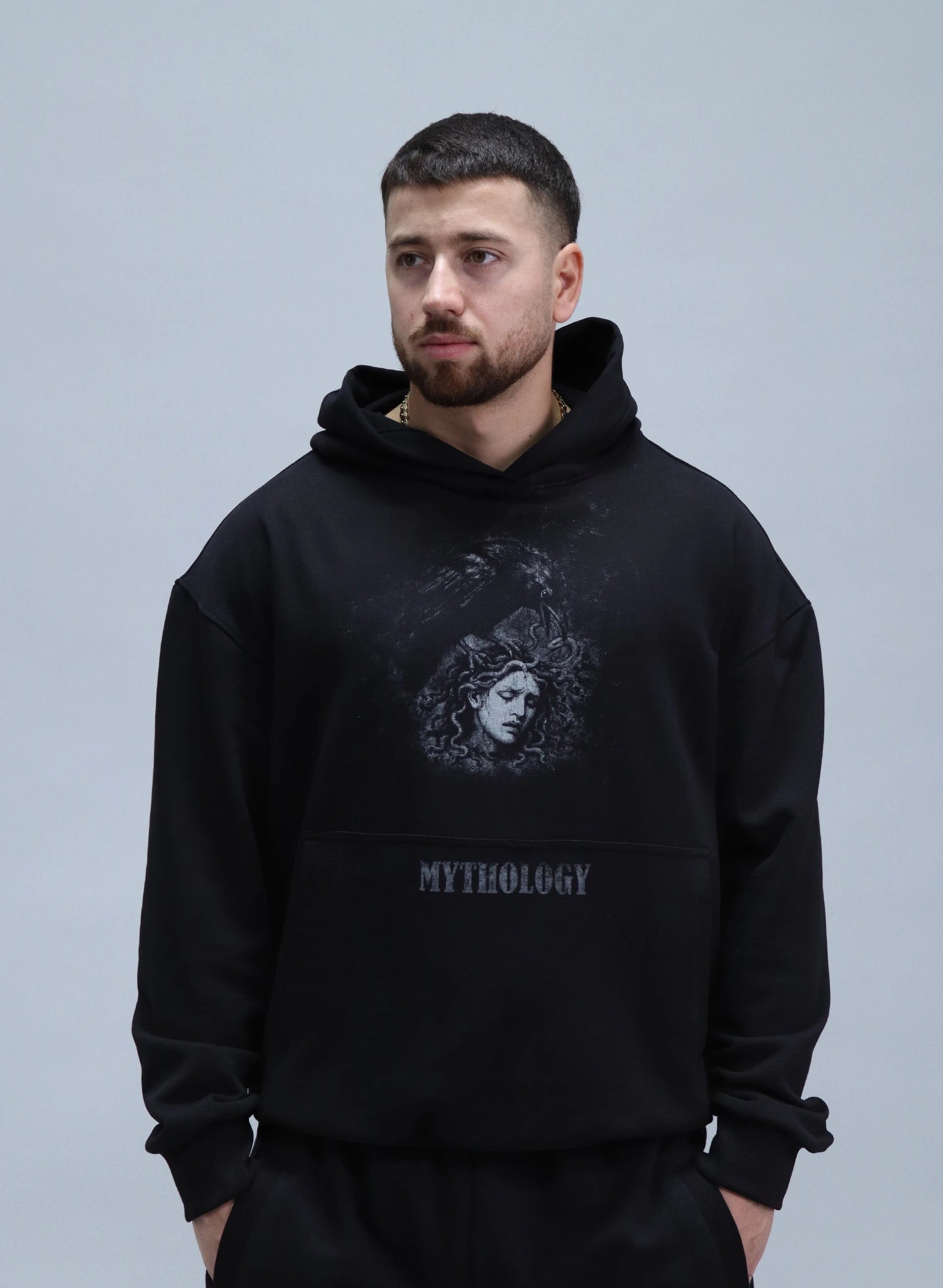HANORAC NEGRU MYTHOLOGY OVERSIZED HP1 - H02