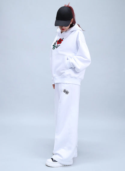 PANTALONI DAMA EVAZATI CU BRODERIE FLOWERS PDP3-PD01