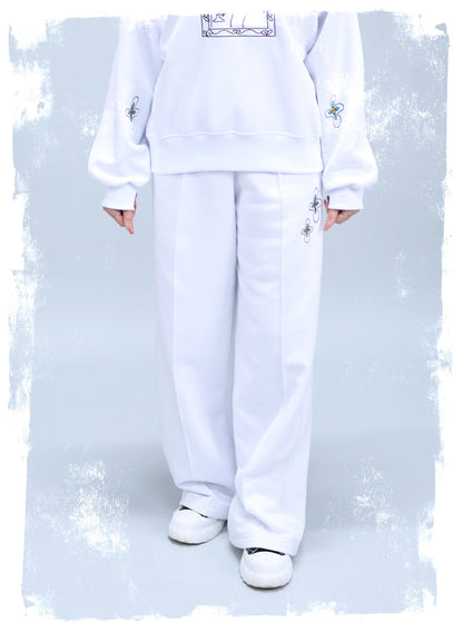 PANTALONI DAMA LARGI CU BRODERIE ART FRAME PDP3 - PD02