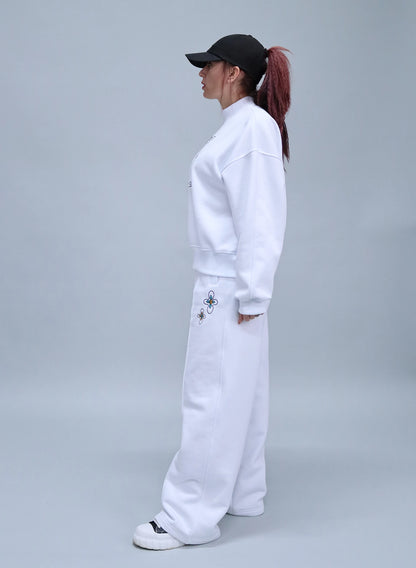 PANTALONI DAMA LARGI CU BRODERIE ART FRAME PDP3 - PD02