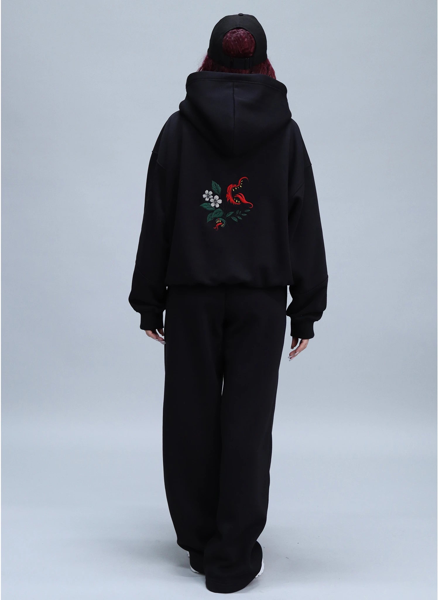 PANTALONI LARGI CU BRODERIE BLOOM PDP3 - PD03