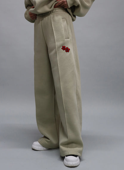 PANTALONI TRENING EVAZATI CU BRODERIE FLOWERS PDP3-PD04