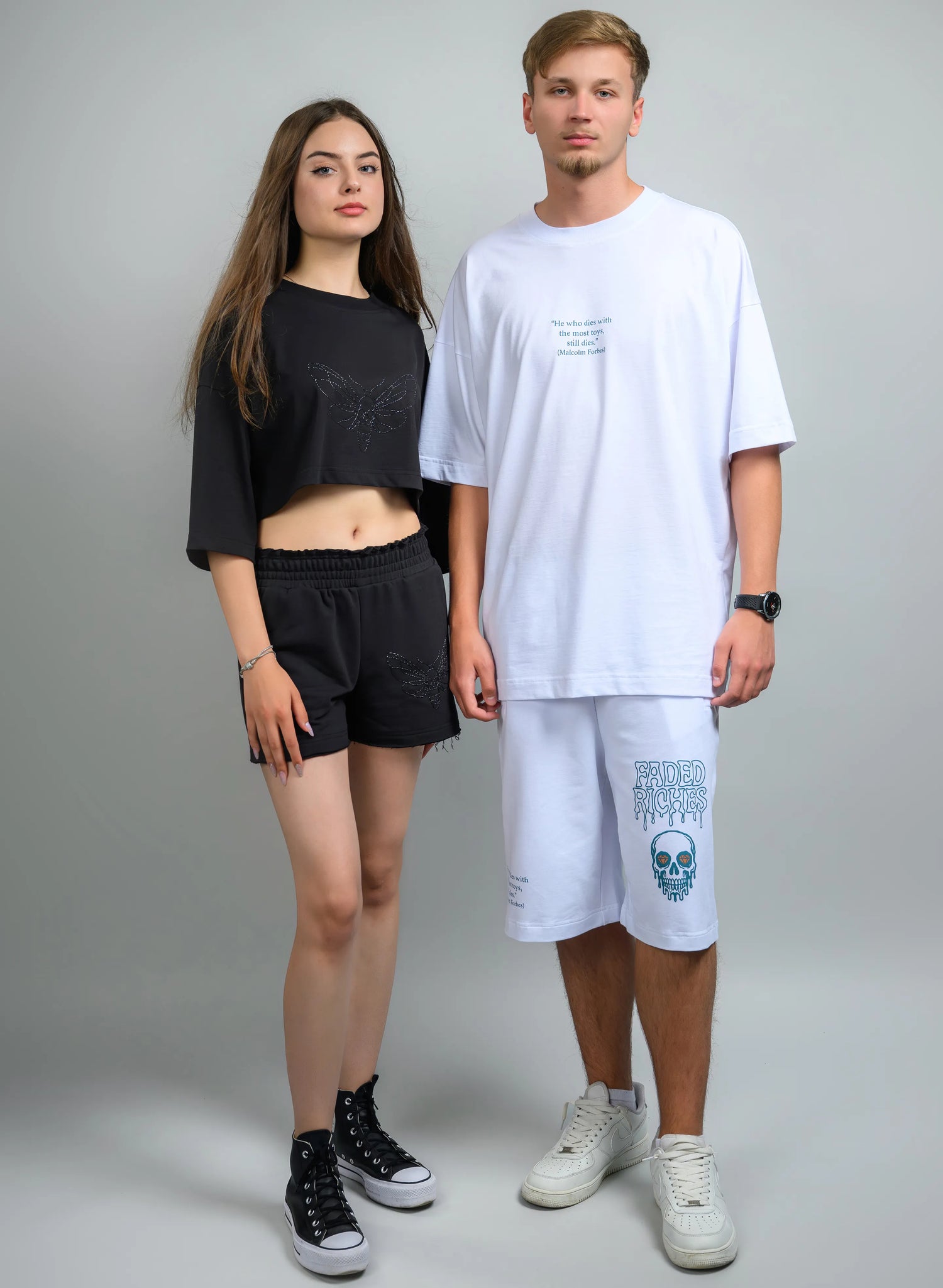 PANTALONI SCURTI DAMA RAW EDGES BLACK MOTH PDP2 - PD01