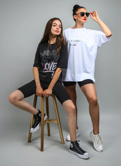 TRICOU NEGRU FEMEI CU PRINT LOVE TDP1 - TD02