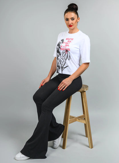 TRICOU SCURT DAMA CU PRINT WHAT IS REAL TDP1 - TD04