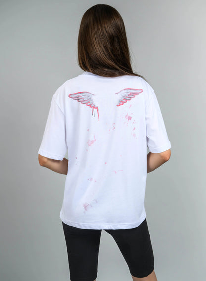 TRICOU ALB CU PRINT LOVE TDP3 - TD06