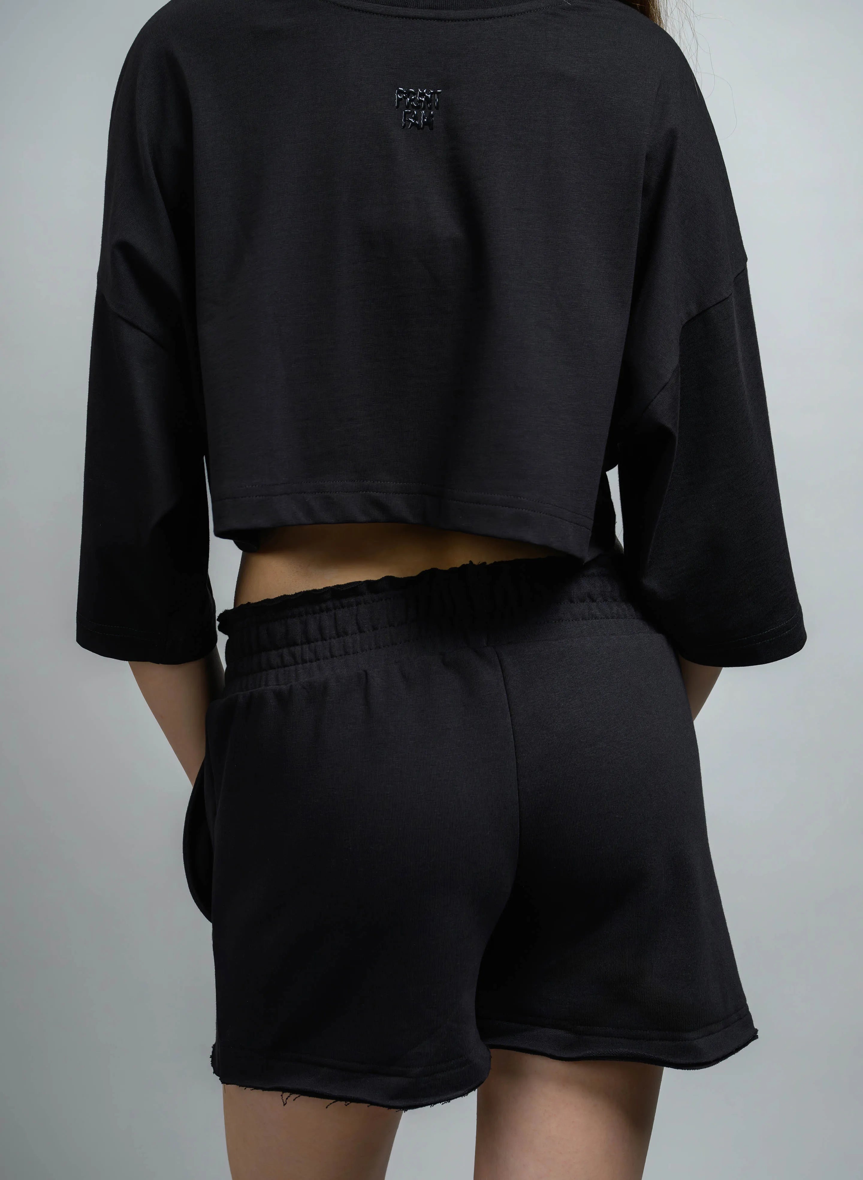 CROP TOP DAMA OVERSIZE BLACK MOTH TDP4 - TD02