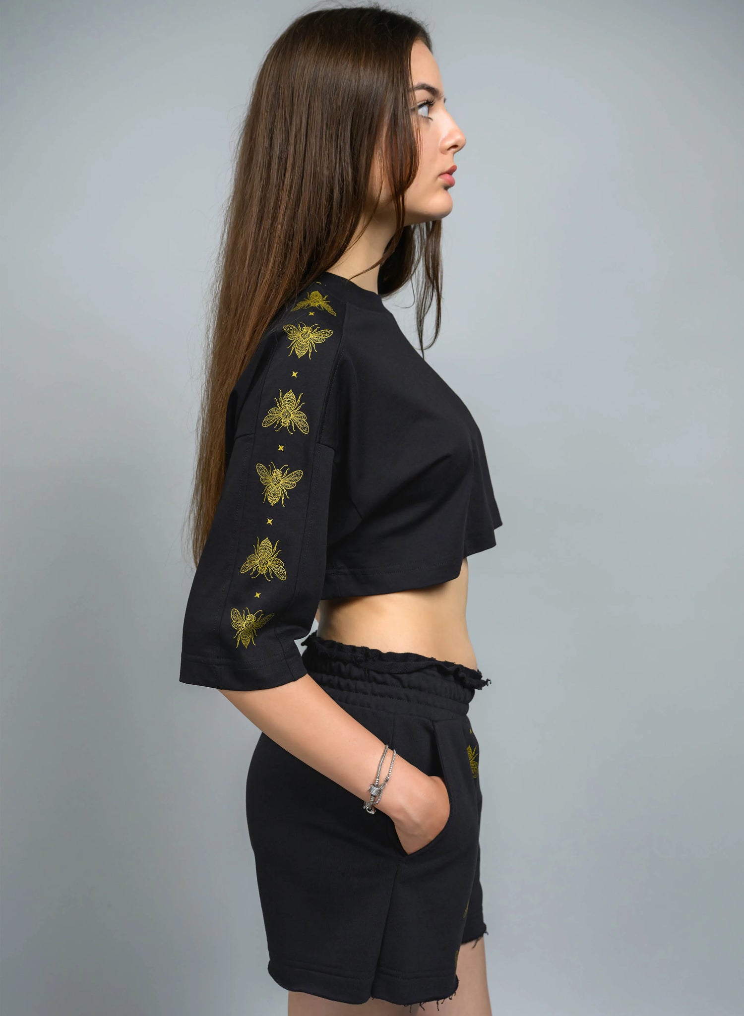 CROP TOP CU PRINT AURIU GOLD QUEEN EDITION TDP4 - TD04