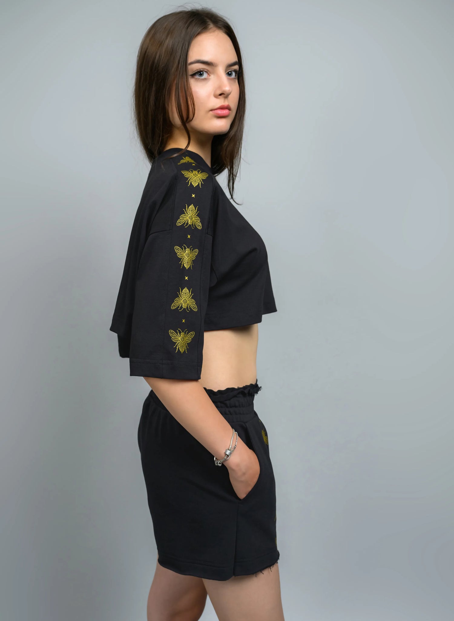 CROP TOP CU PRINT AURIU GOLD QUEEN EDITION TDP4 - TD04