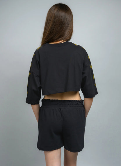 CROP TOP CU PRINT AURIU GOLD QUEEN EDITION TDP4 - TD04