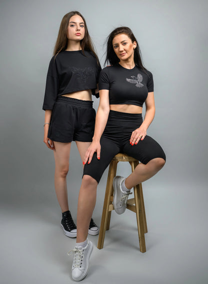 CROP TOP DAMA NEGRU FLY HIGH TDP5 - TD02