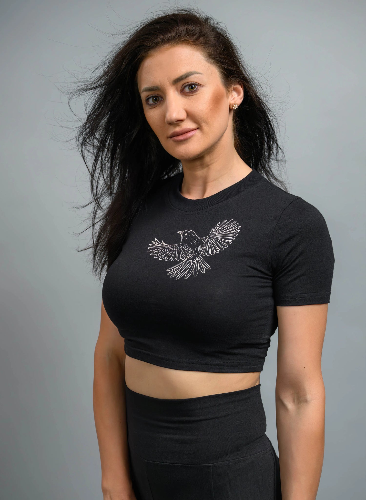 CROP TOP DAMA NEGRU FLY HIGH TDP5 - TD02