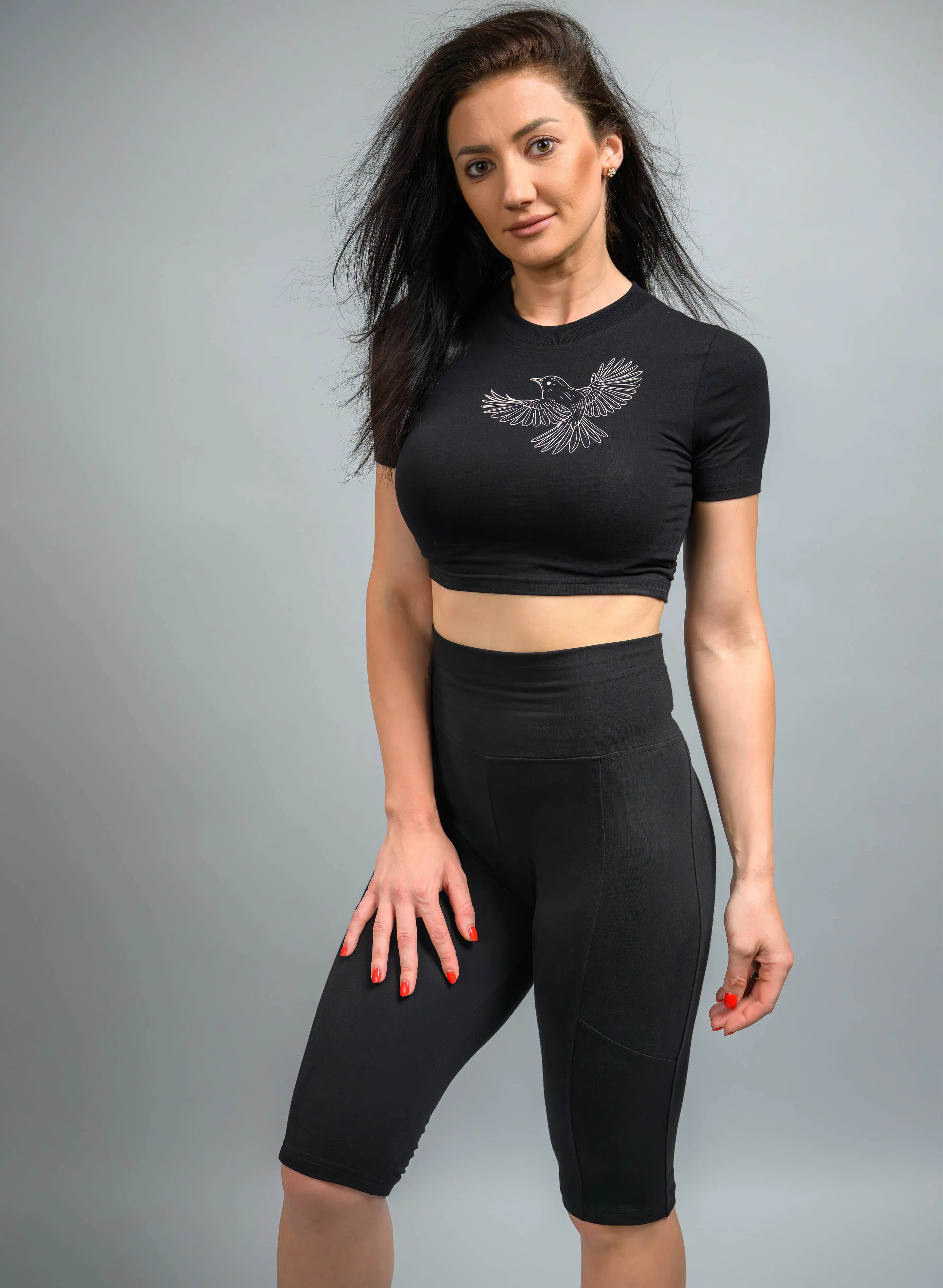CROP TOP DAMA NEGRU FLY HIGH TDP5 - TD02