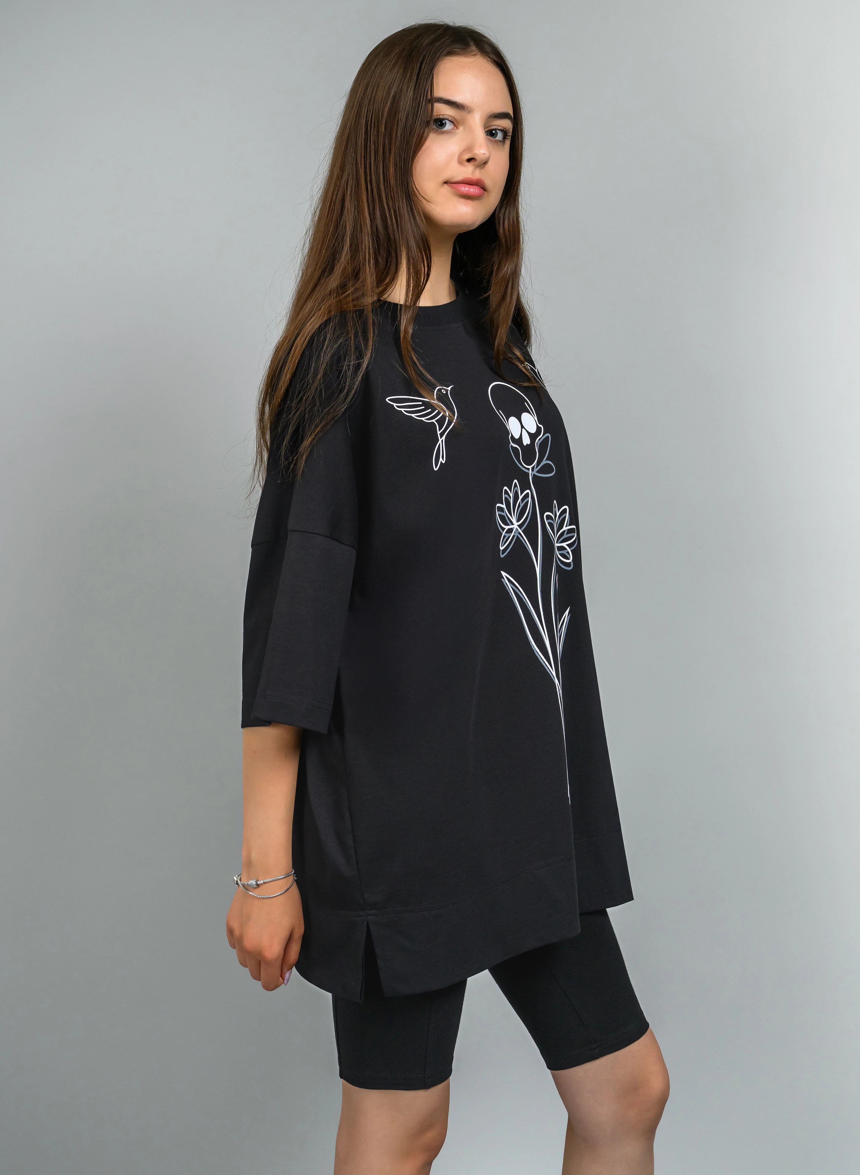 TRICOU ROCHIE OVERSIZED SKULL GARDEN WHISPER TDP6 - TD02