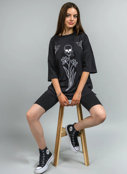 TRICOU ROCHIE OVERSIZED SKULL GARDEN WHISPER TDP6 - TD02