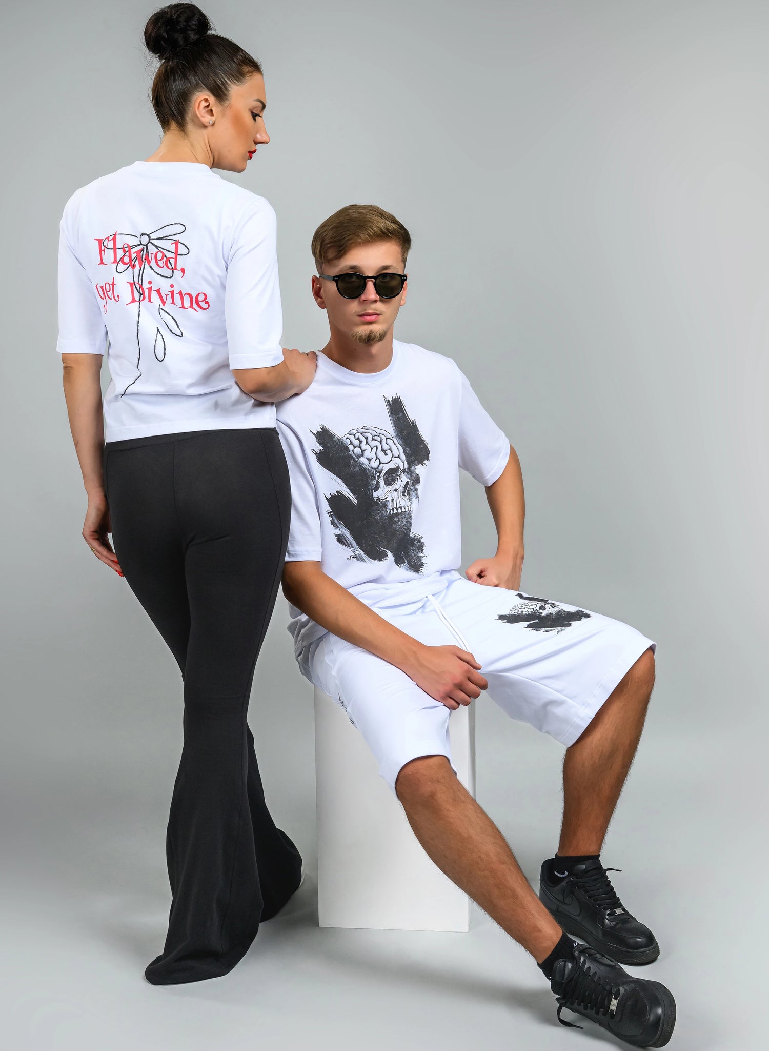 TRICOU ALB BARBATI SKULL MM TP1 - T010