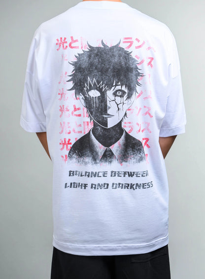 TRICOU OVERSIZED ALB BALANCE MANGA TP2 - T016