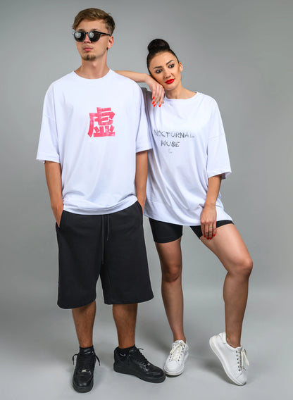 TRICOU OVERSIZED ALB BALANCE MANGA TP2 - T016