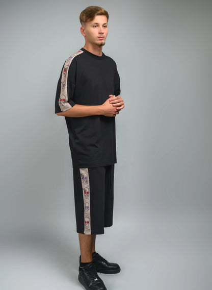 TRICOU OVERSIZED BARBATI CU PRINT CRANII SKULL VISION TEE TP2 - T022