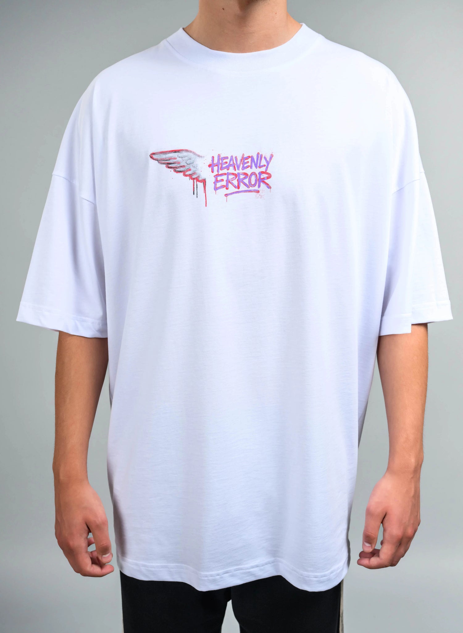 TRICOU BARBATI ALB CU IMPRIMEU ERROR TP2- T018