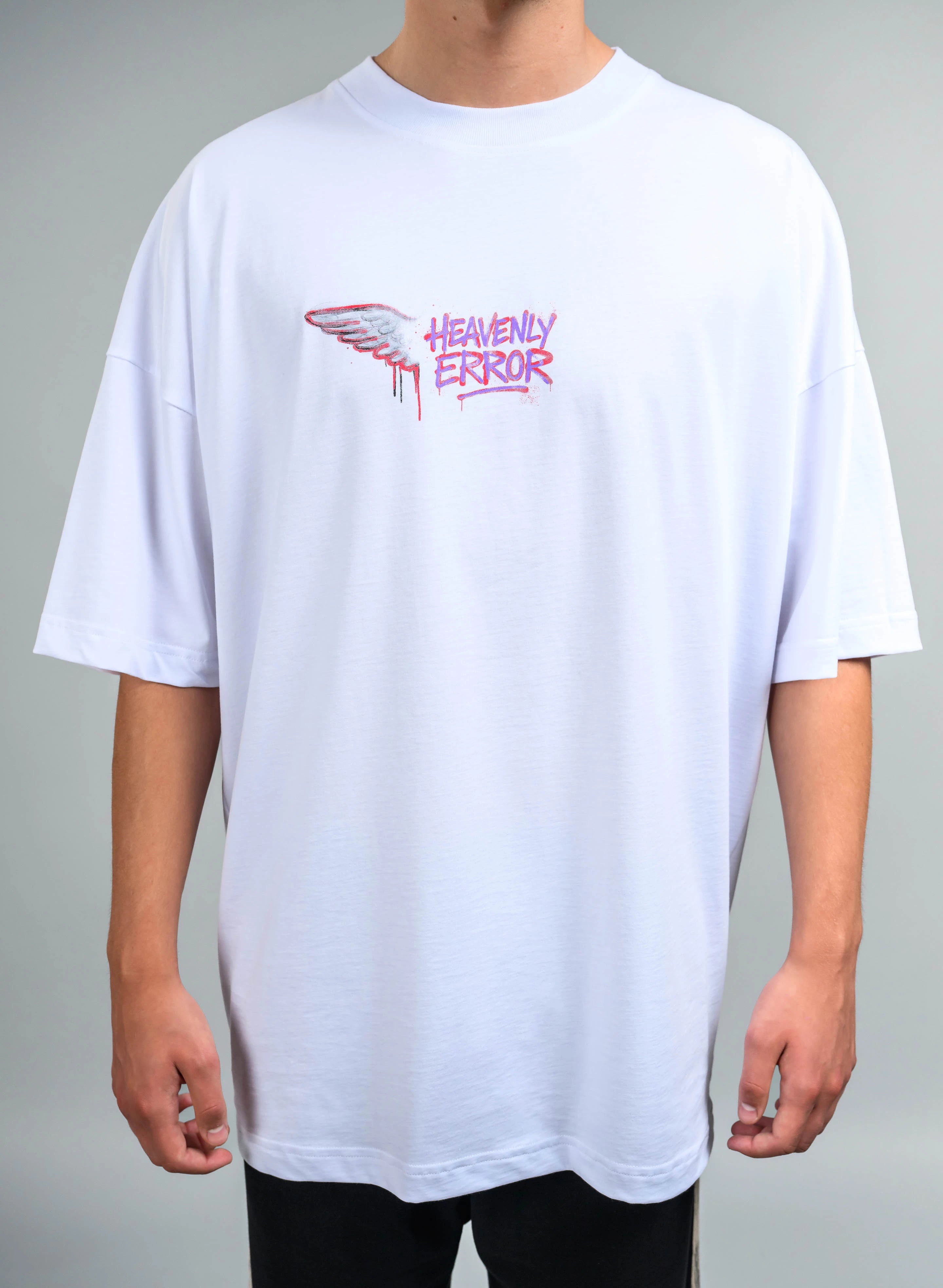 TRICOU BARBATI ALB CU IMPRIMEU ERROR TP2- T018