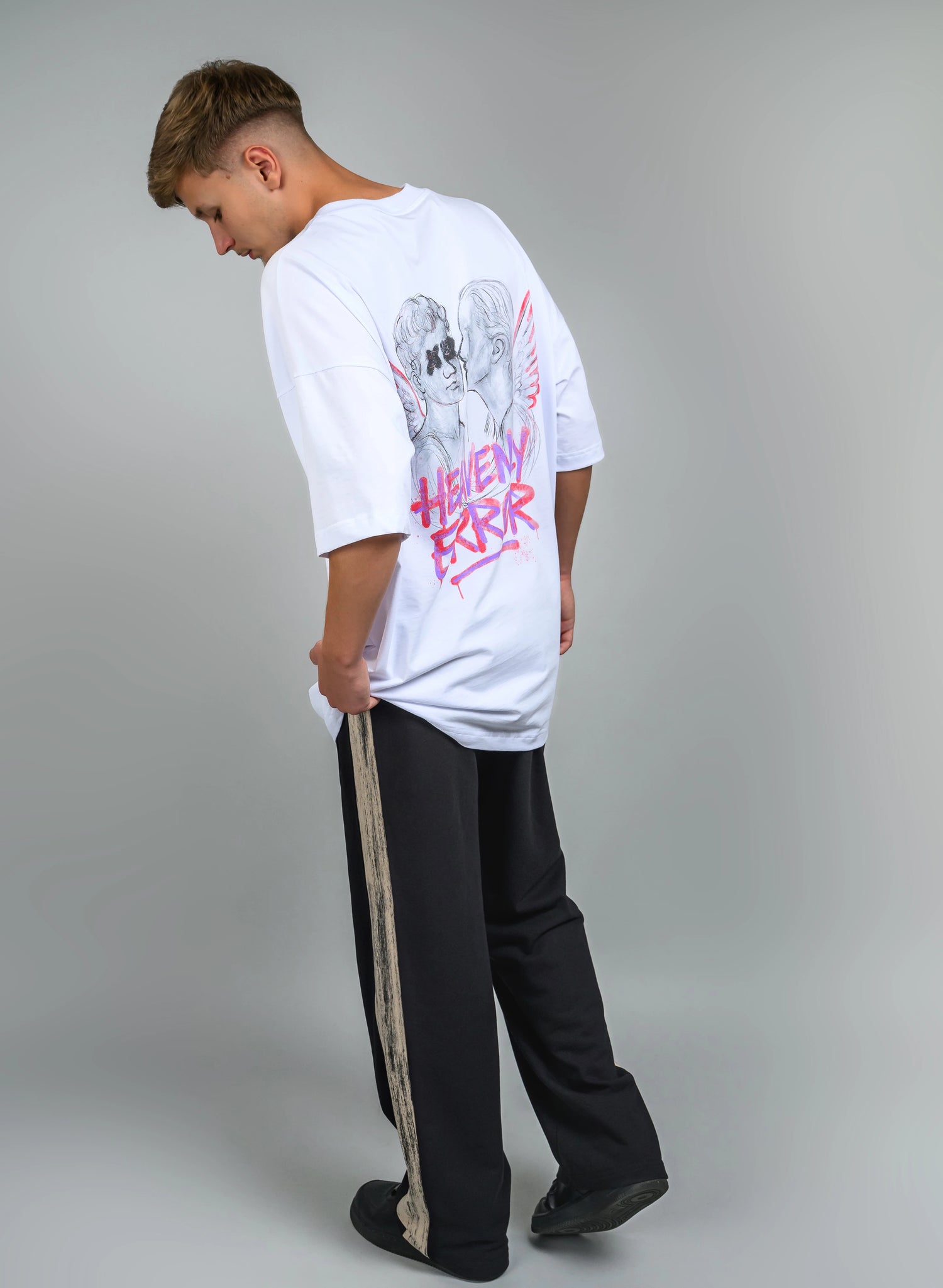 TRICOU BARBATI ALB CU IMPRIMEU ERROR TP2- T018