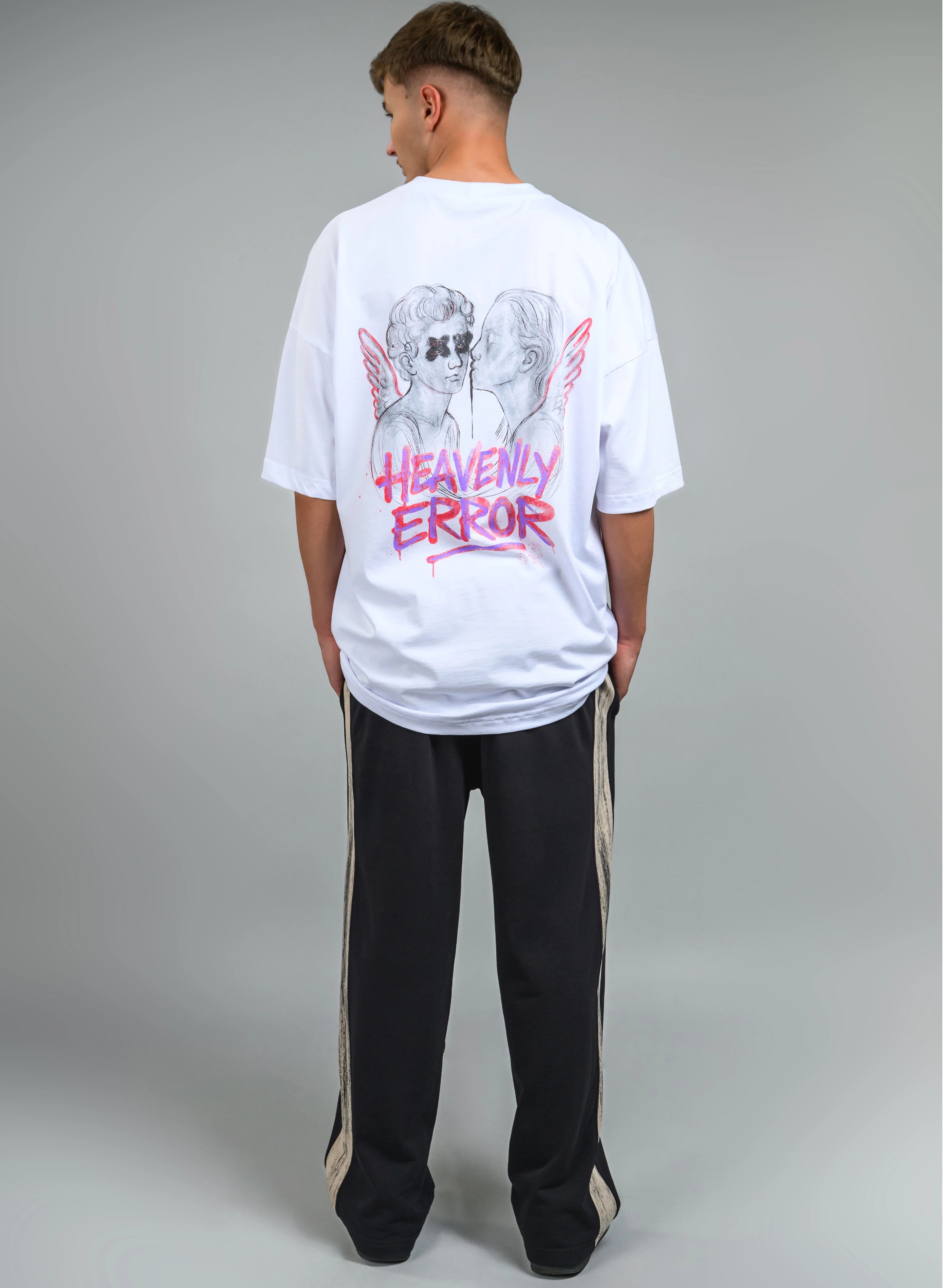 TRICOU BARBATI ALB CU IMPRIMEU ERROR TP2- T018